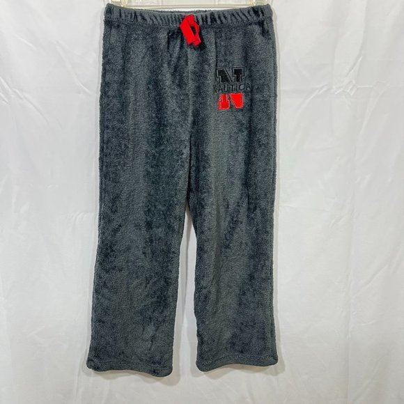 Nautica boys Size 8 Super soft gray and red fleece Pajama bottom - Picture 4 of 9